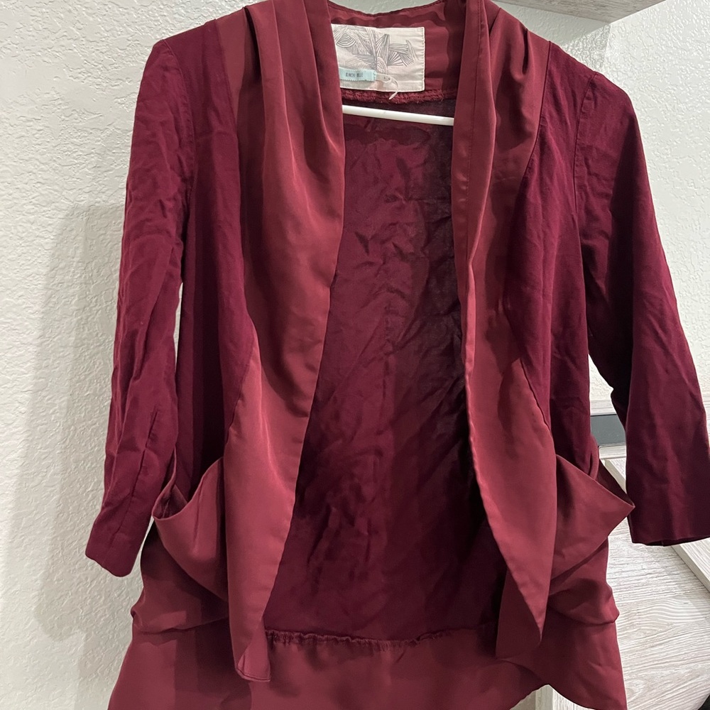 Burgundy blazer